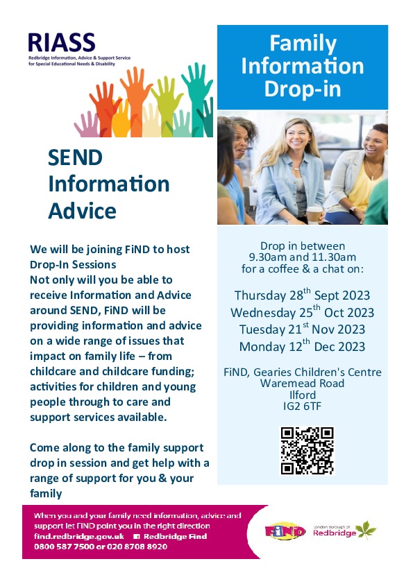 RIASS   Drop in session poster 2023